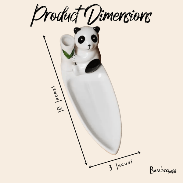 Porcelain Panda Chopstick Holder