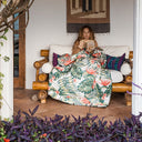 Puffer Blanket: Palms Pink