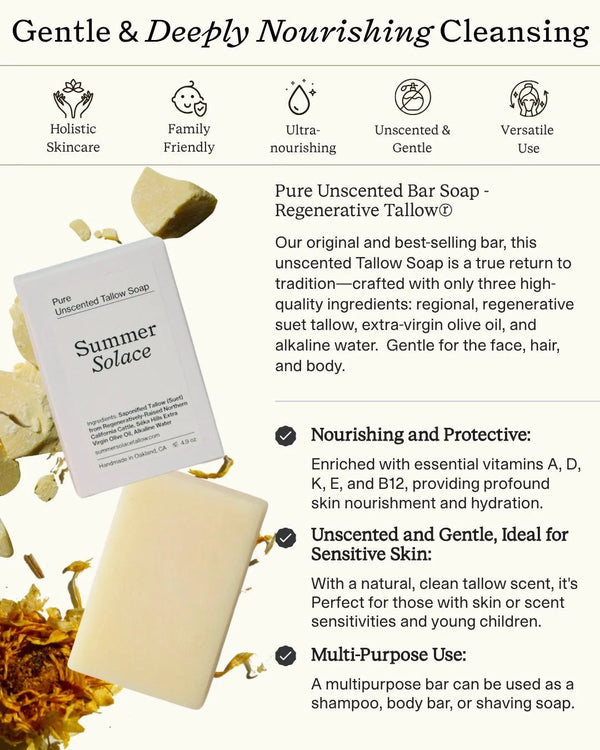 Pure Unscented – Slow Body Care® Set with Regenerative Tallow®