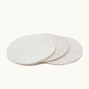 Loofah Facial Disc Pack- Exfoliating Loofah Sponge, Round Loofah Disc