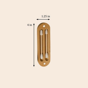 Reusable Bamboo Ear Swabs with Case
