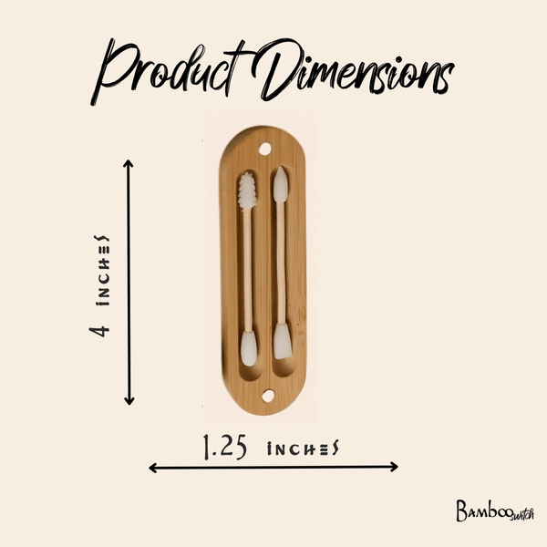 Reusable Bamboo Ear Swabs with Case