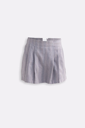 Cotton Tweed Skort in Grey