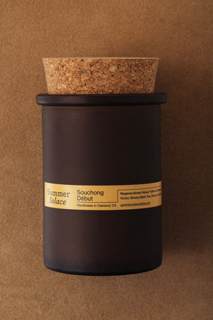 Souchong Debut – Tallow Candle with Black Tea Absolute & Vetiver | 6 oz