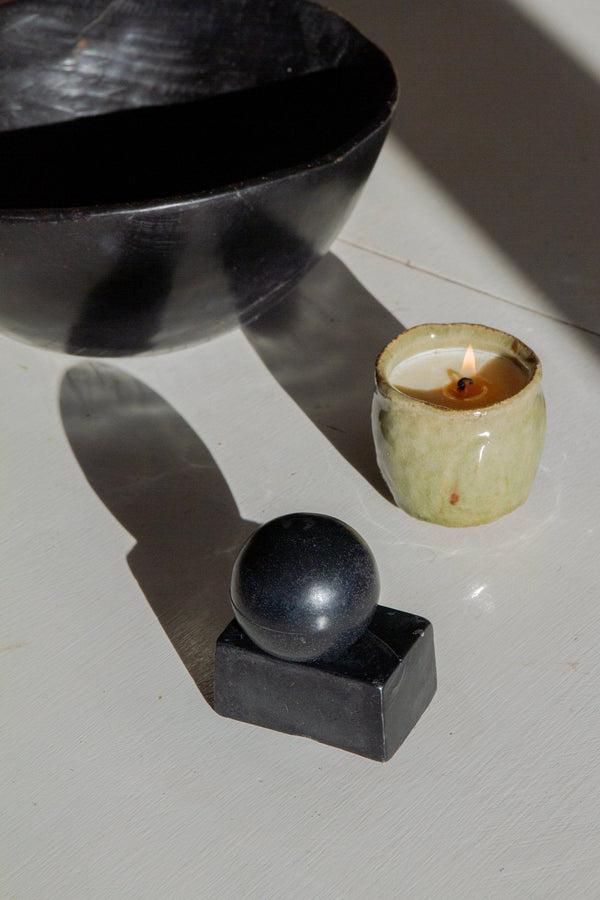 Souchong Debut Earthen Tallow Candle – Fog-Glazed Regional Clay 4 oz