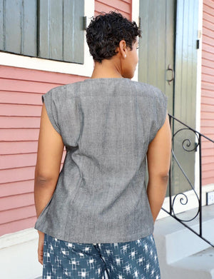 Stone Gray Button Shirt