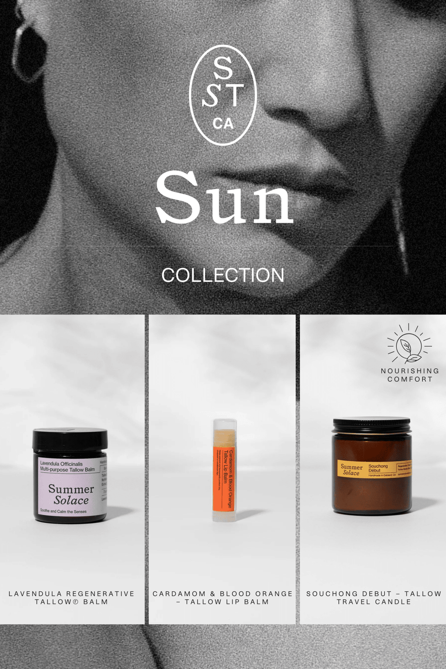 The Sun Collection | Uplifting Tallow Skincare & Candle Set