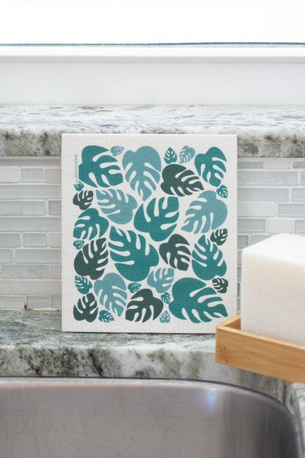 WASHCLOUD® - MONSTERA FLORA - Dish Sponge Cloth