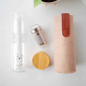 Glass Tea + Coffee Infuser Bottle