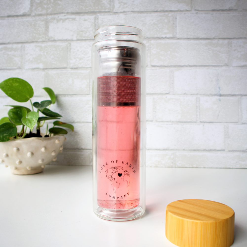 Glass Tea + Coffee Infuser Bottle