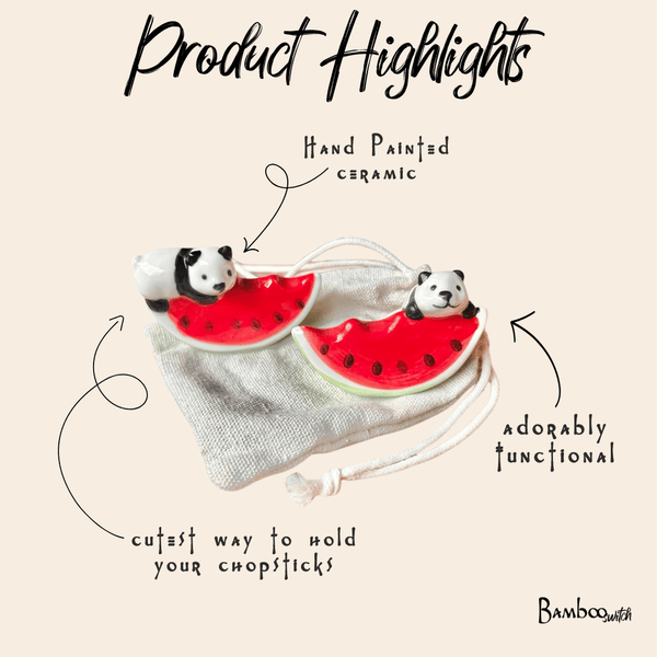 Panda & Watermelon Chopstick Rests