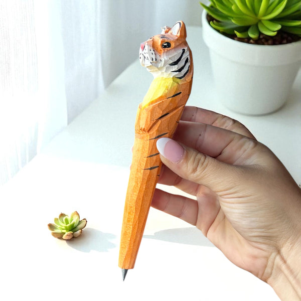 Kids Wooden Animal Never Ending Pencil