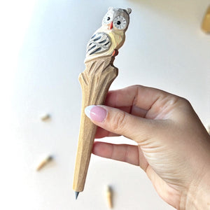 Kids Wooden Animal Never Ending Pencil