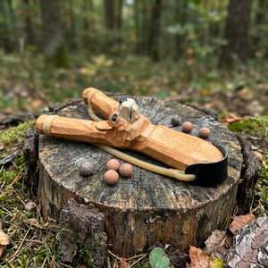 Wooden Kids Toy | Animal Slingshot