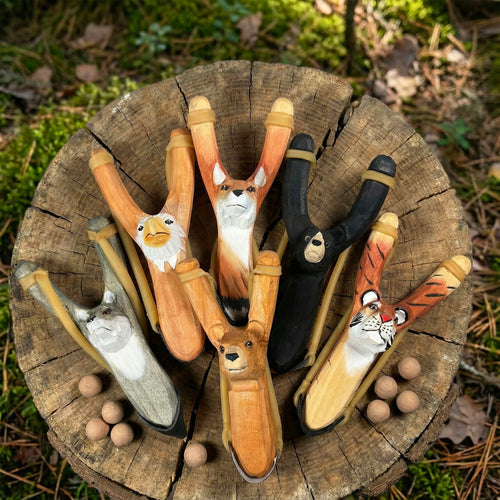 Wooden Kids Toy | Animal Slingshot