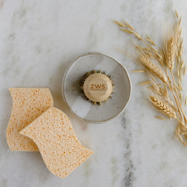 Pot Scrubber - Eco Friendly Scrub Brush, Bamboo, Plastic Free, Compostable